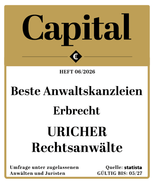 Beste Anwaltskanzlei im Erbrecht - Capital 